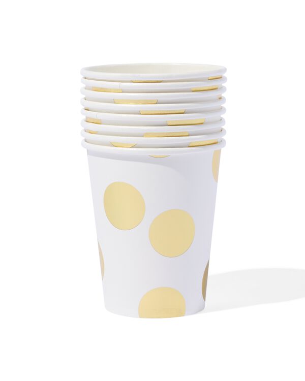 beker gpuden stip 8 stuks - 14250277 - HEMA