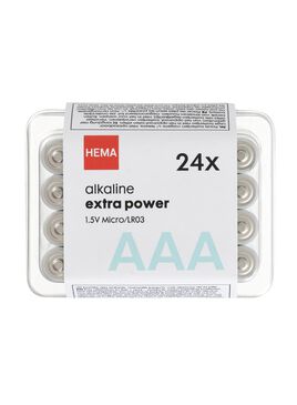 Onbeleefd Ass Opschudding AAA alkaline extra power batterijen - 24 stuks - HEMA