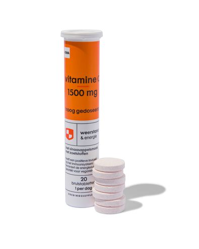 vitamine C 1500mg hoog gedoseerd - 20 bruistabletten - 11402229 - HEMA