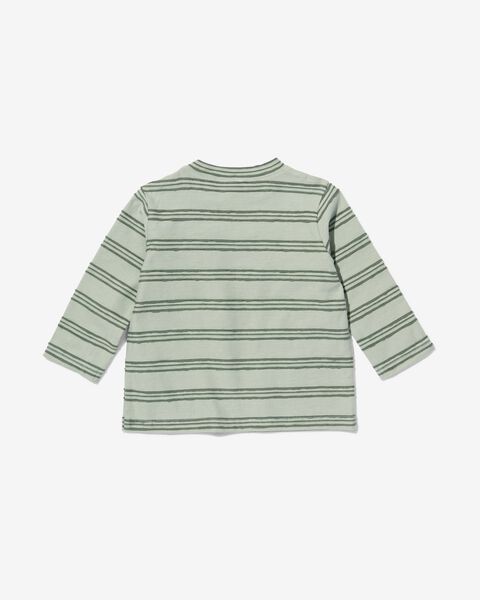baby shirt structuur strepen groen groen - 1000031996 - HEMA