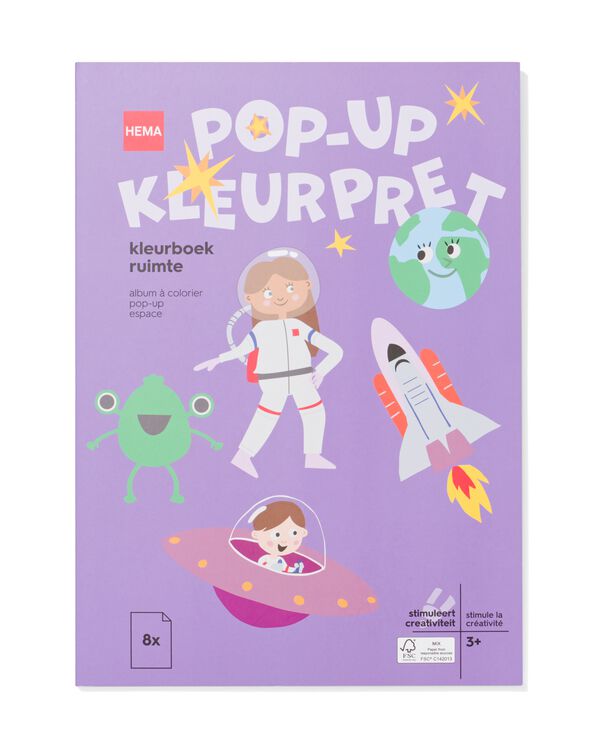 pop-up kleurboek ruimte 27x19 - 15910221 - HEMA