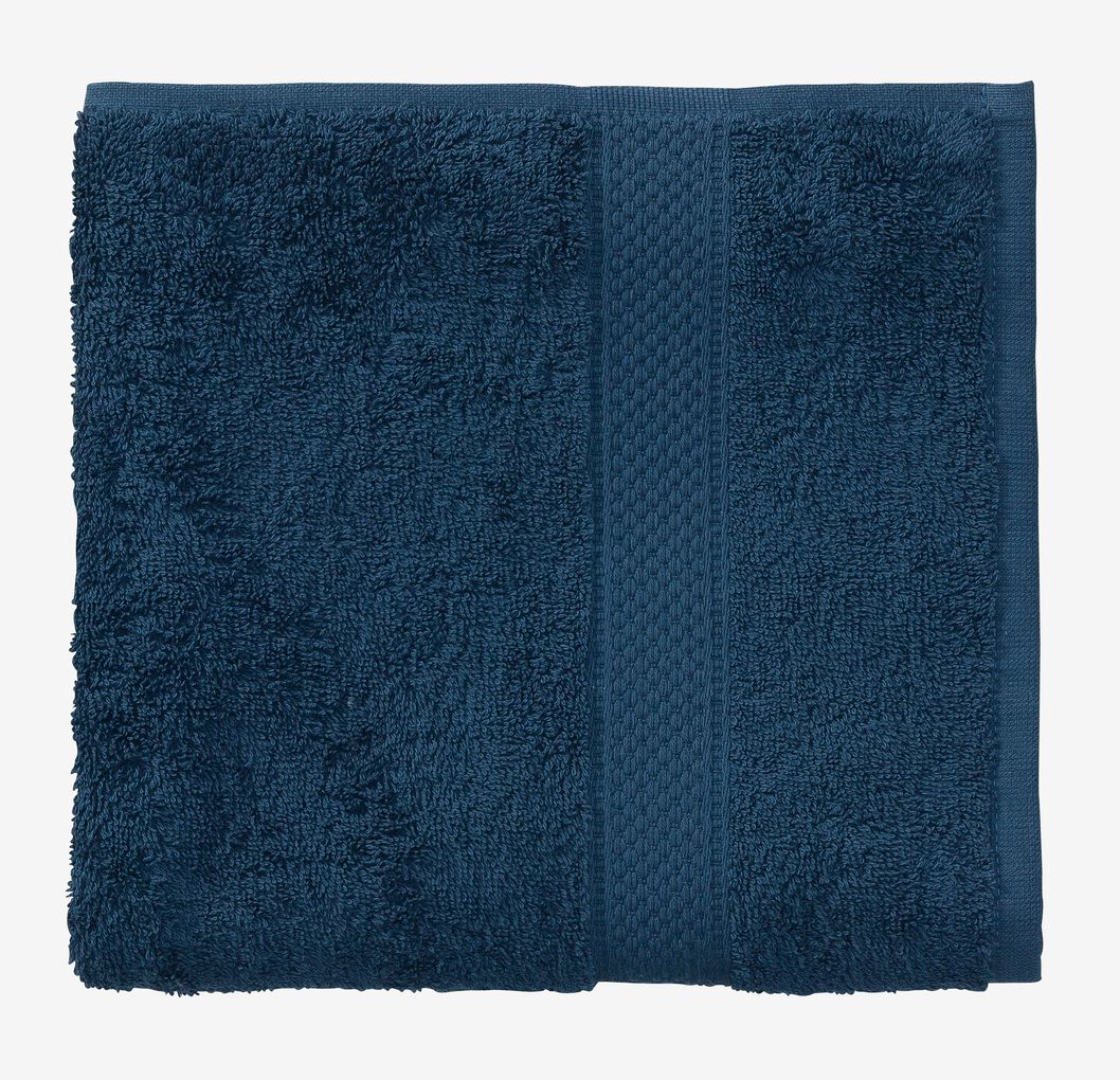 handdoek - 50 x 100 cm - zware kwaliteit - denim uni denim handdoek 50 x 100 - 5240180 - HEMA