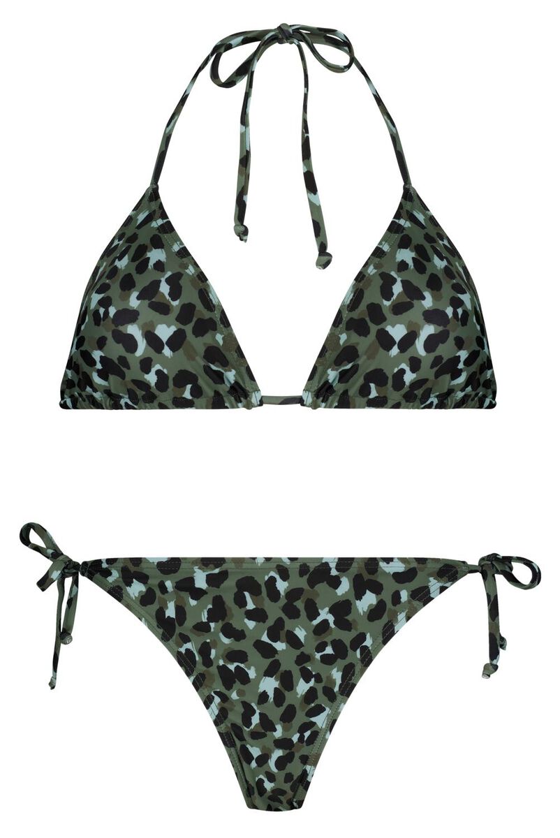 dames bikini triangel - animal groen - 1000027480 - HEMA
