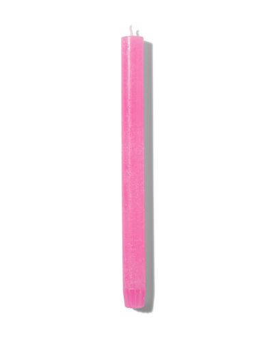 rustieke lange huishoudkaars Ø2.2x27 fluo roze fluor roze 2.2 x 27 - 13502923 - HEMA