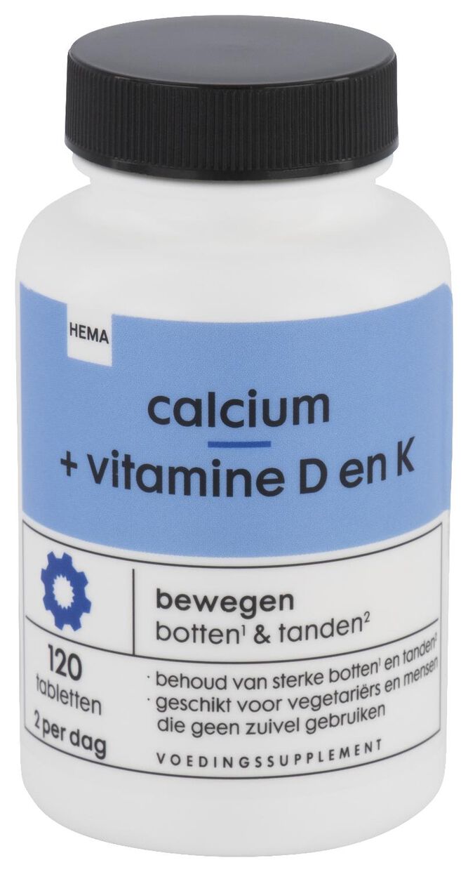 dood gaan keuken Verandering calcium + vitamine D en K - 120 stuks - HEMA