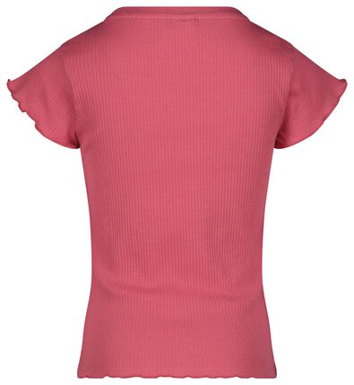 kinder t-shirt rib koraal - 1000023588 - HEMA