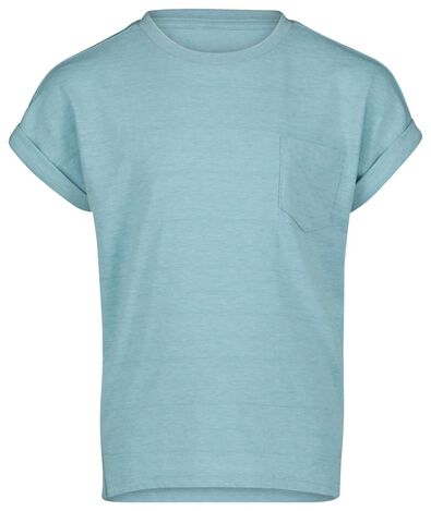 kinder t-shirt middenblauw - 1000024043 - HEMA