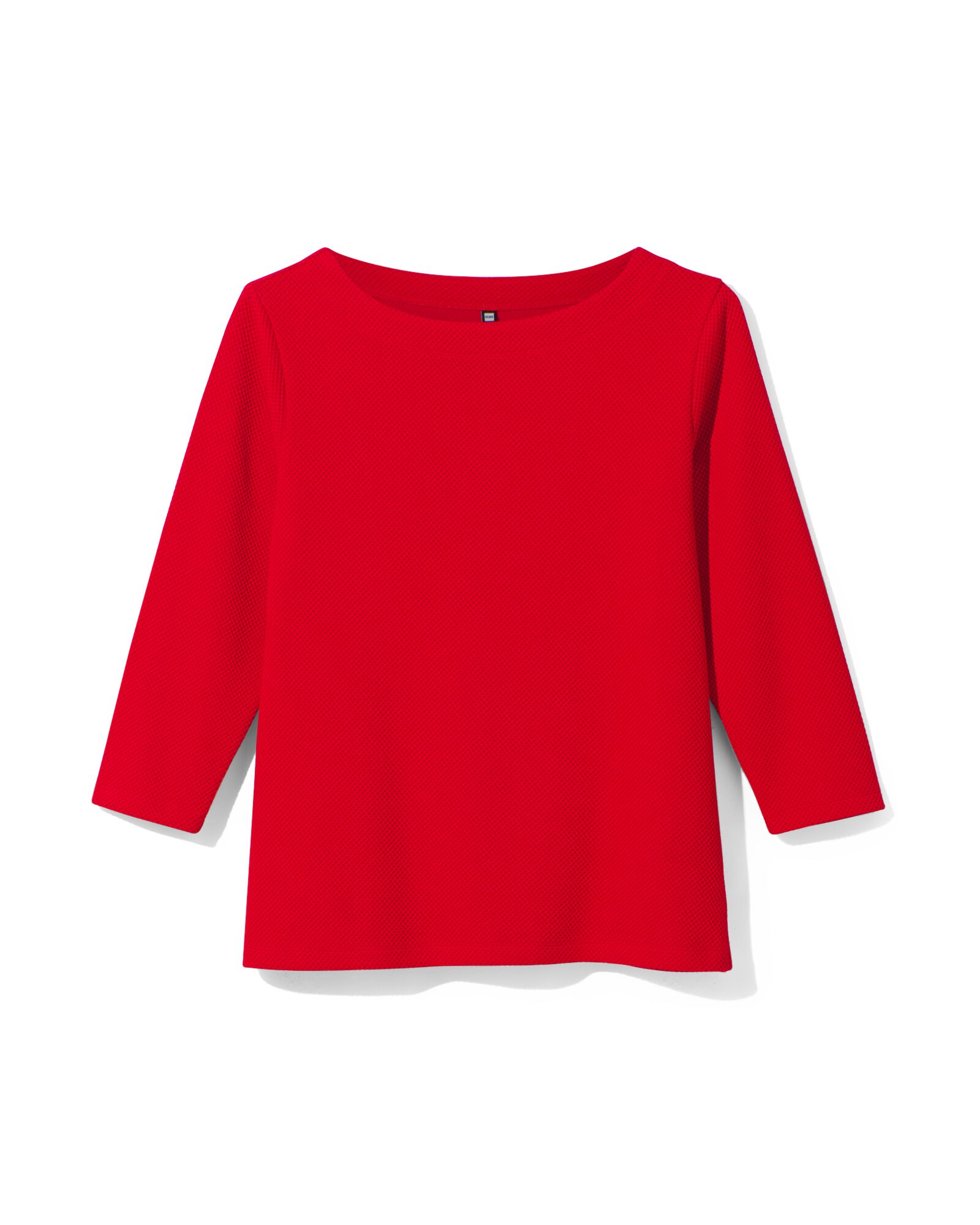 dames t-shirt Kacey met structuur rood rood - 36296265RED - HEMA