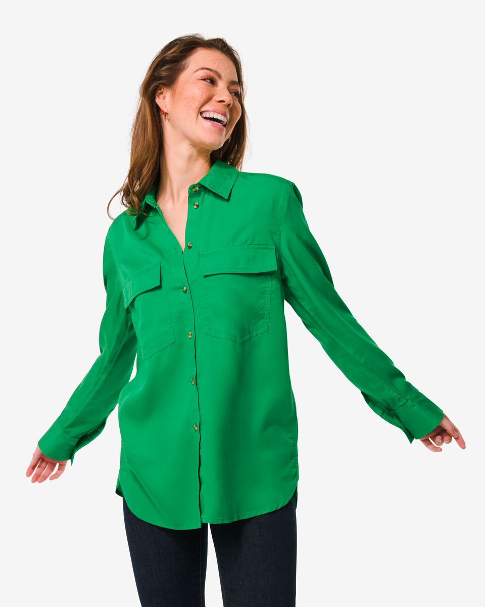 dames blouse Lacey groen -