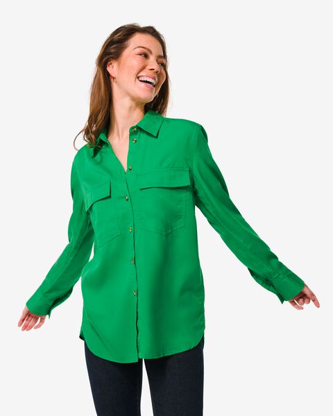 dames blouse Lacey groen - 1000029963 - HEMA