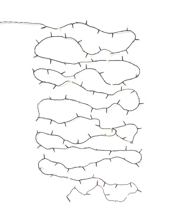 lichtsnoer 12.42m met 100 LED lampjes voor binnen en buiten - 25510043 - HEMA