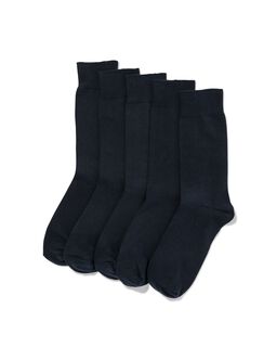 Herensokken - 5 Paar Donkerblauw (donkerblauw)