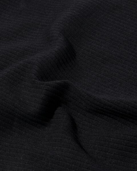 kinder t-shirt met ribbels zwart zwart - 1000030010 - HEMA