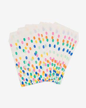 uitdeelzakjes confetti 25x15 8 stuks - HEMA