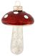 kerstbal glas paddenstoel 8cm - 25130276 - HEMA