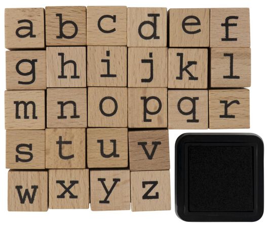 stempelset alfabet - 14860031 - HEMA