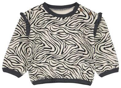 babysweater doorgestikt zebra zwart - 1000024419 - HEMA