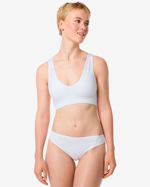 dames brazilian katoen met kant  wit wit - 21980804WHITE - HEMA