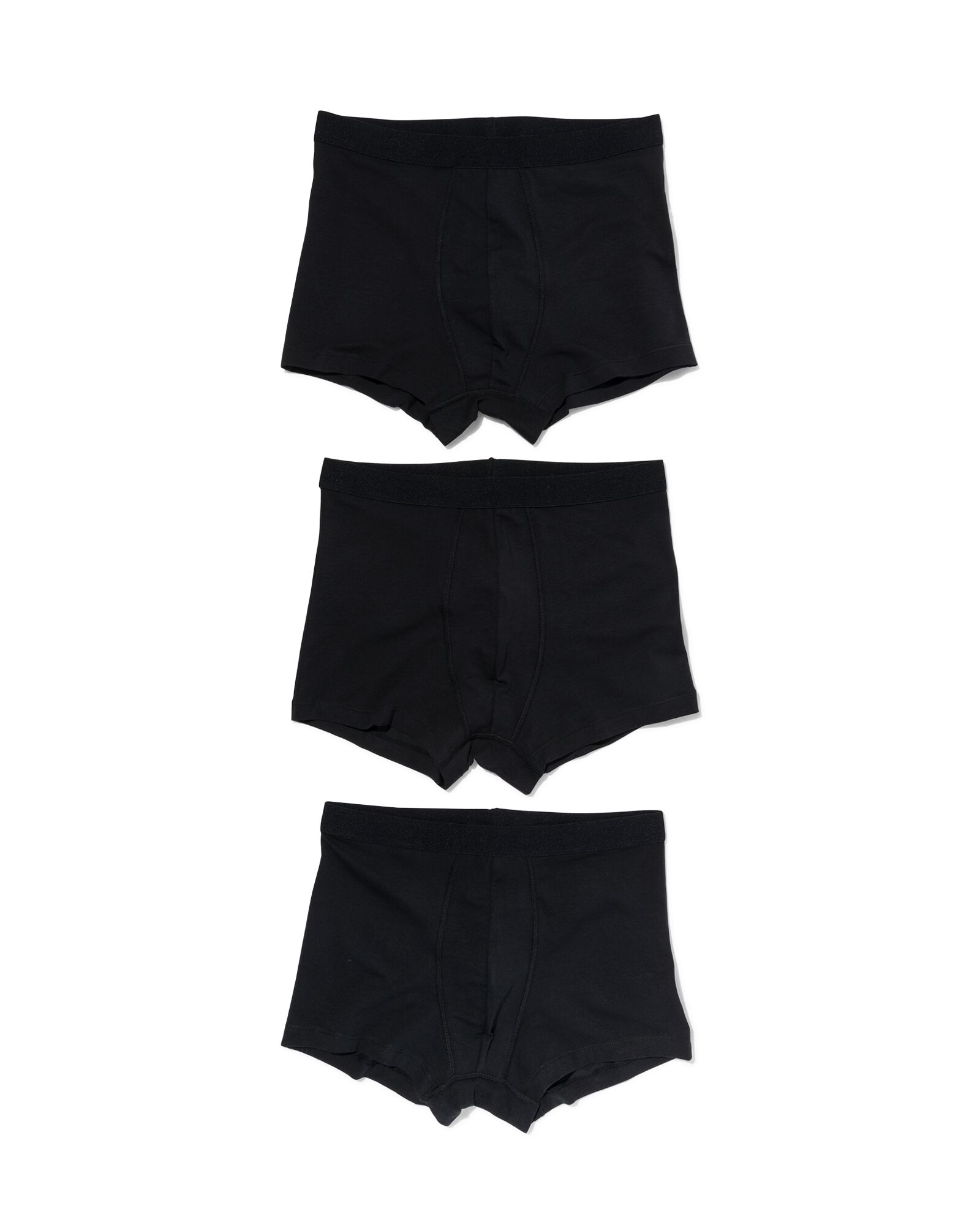 herenboxers kort - 3 stuks zwart XL - 19186414 - HEMA