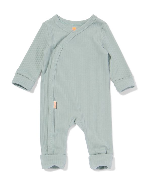 newborn meegroei boxpakje rib bamboe met stretch groen groen - 33413020GREEN - HEMA
