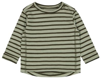baby t-shirt strepen groen - 1000025507 - HEMA