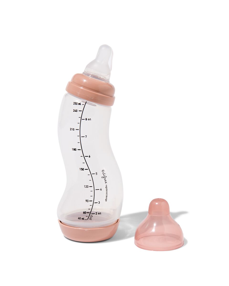 extract Aanvulling voetstappen Difrax baby anti-koliek S-fles 250ml roze - HEMA