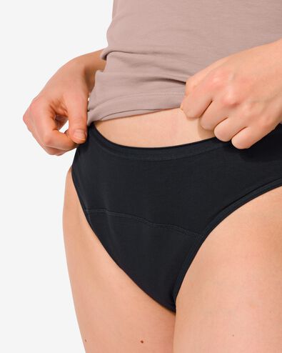 menstruatieslip katoen hoge absorbtie zwart zwart - 1000031555 - HEMA