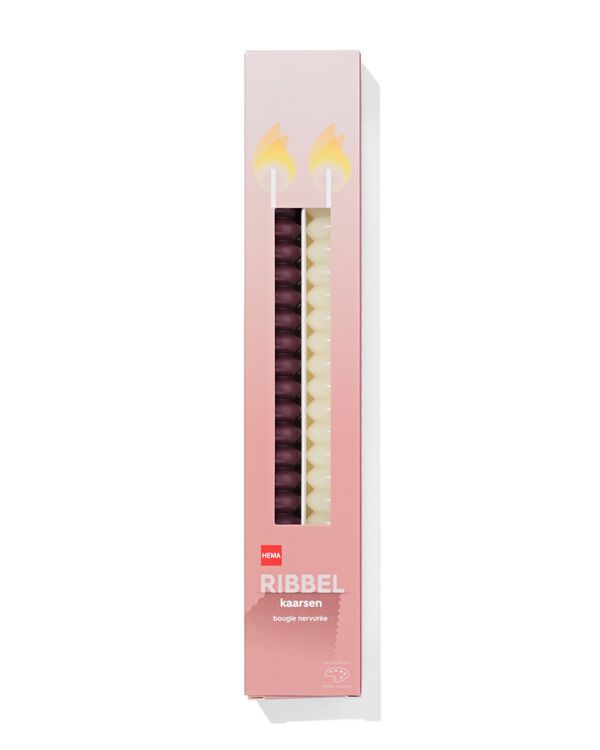 kaarsen ribbel - 2 stuks - 13506101 - HEMA