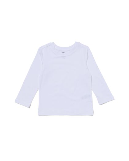 kinder t-shirts - biologisch katoen - 2 stuks wit - 1000019383 - HEMA