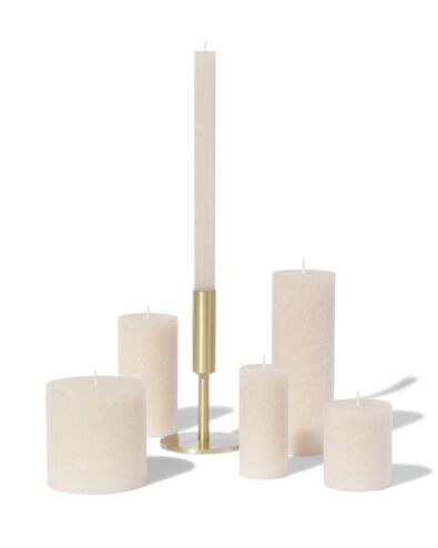 kaars rustiek Ø7x19cm naturel naturel 7 x 19 - 13503015 - HEMA