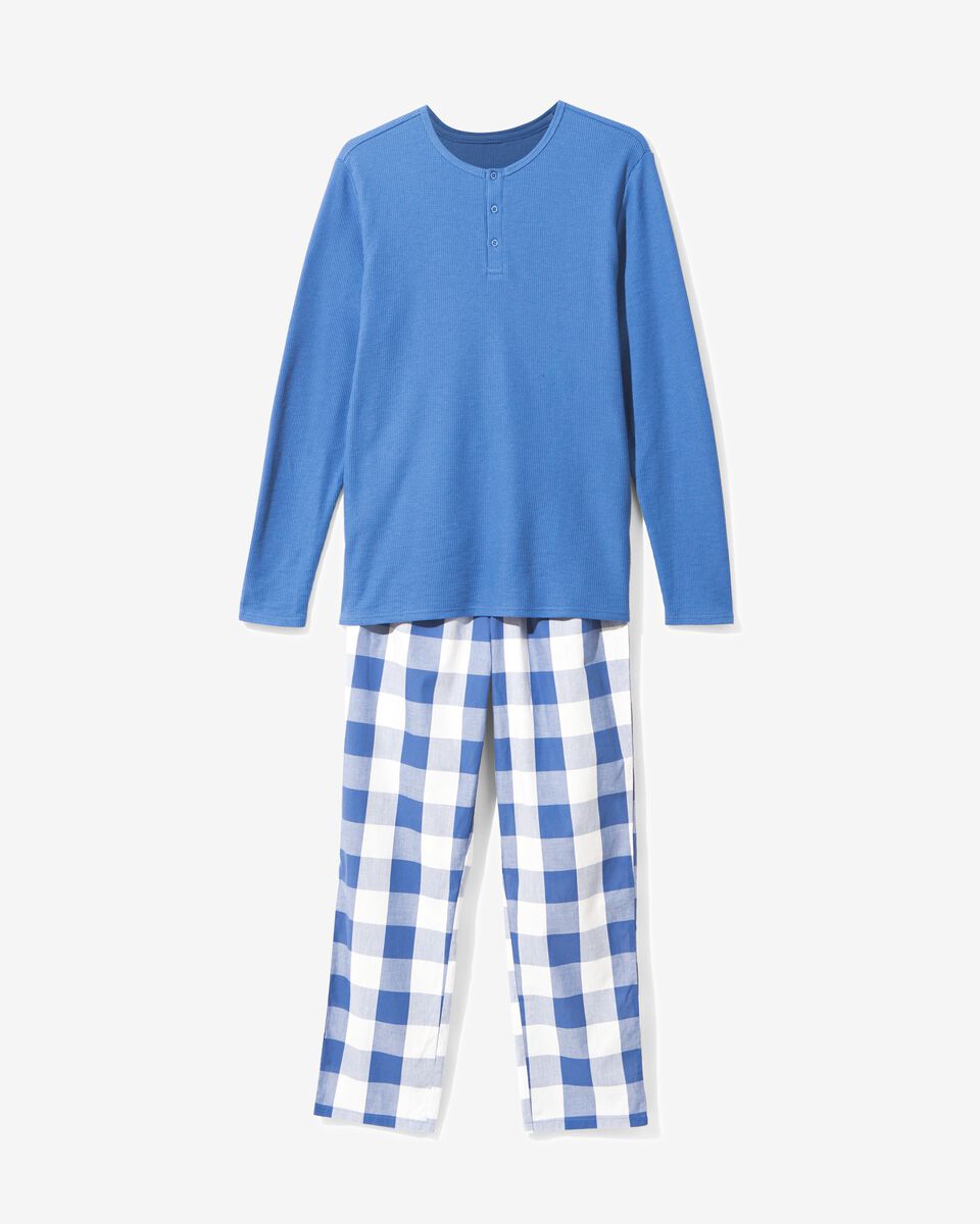 heren pyjama lichtblauw - HEMA