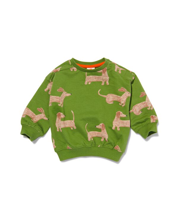 baby sweater hond groen groen - 33188340GREEN - HEMA