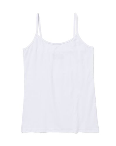 dameshemd spaghettibandjes perfect comfort katoen wit wit - 19691314WHITE - HEMA
