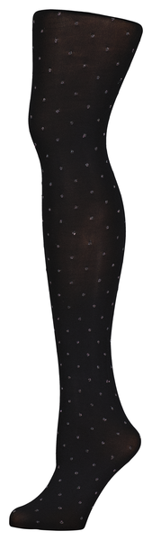 panty fashion glitter stip 60denier zwart 48/52 - 4070364 - HEMA
