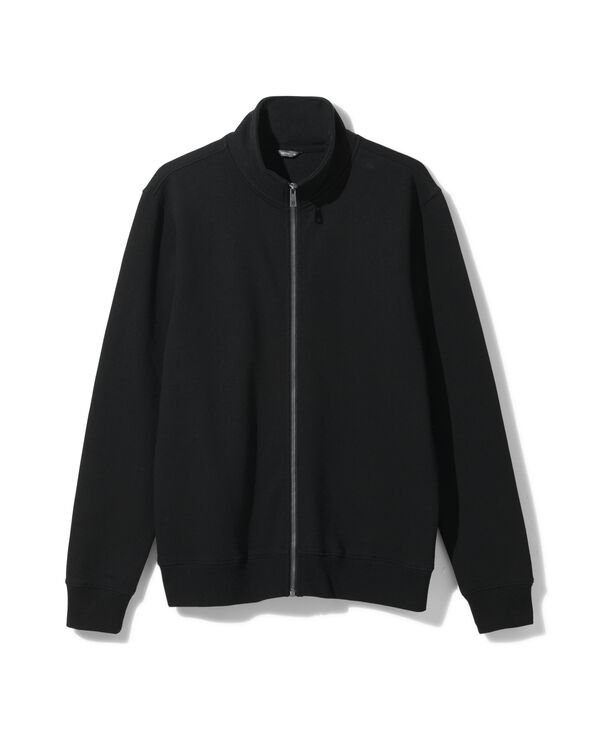 heren sweatvest zwart zwart - 2110120BLACK - HEMA