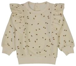 baby sweater rib velours met ruffle paars paars - 1000029136 - HEMA