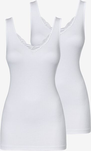 dameshemden met kant - 2 stuks wit wit - 1000002169 - HEMA