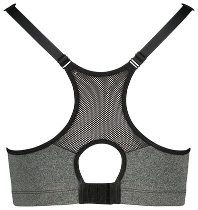 voorgevormde sportbh medium support grijsmelange 75C - 21730056 - HEMA