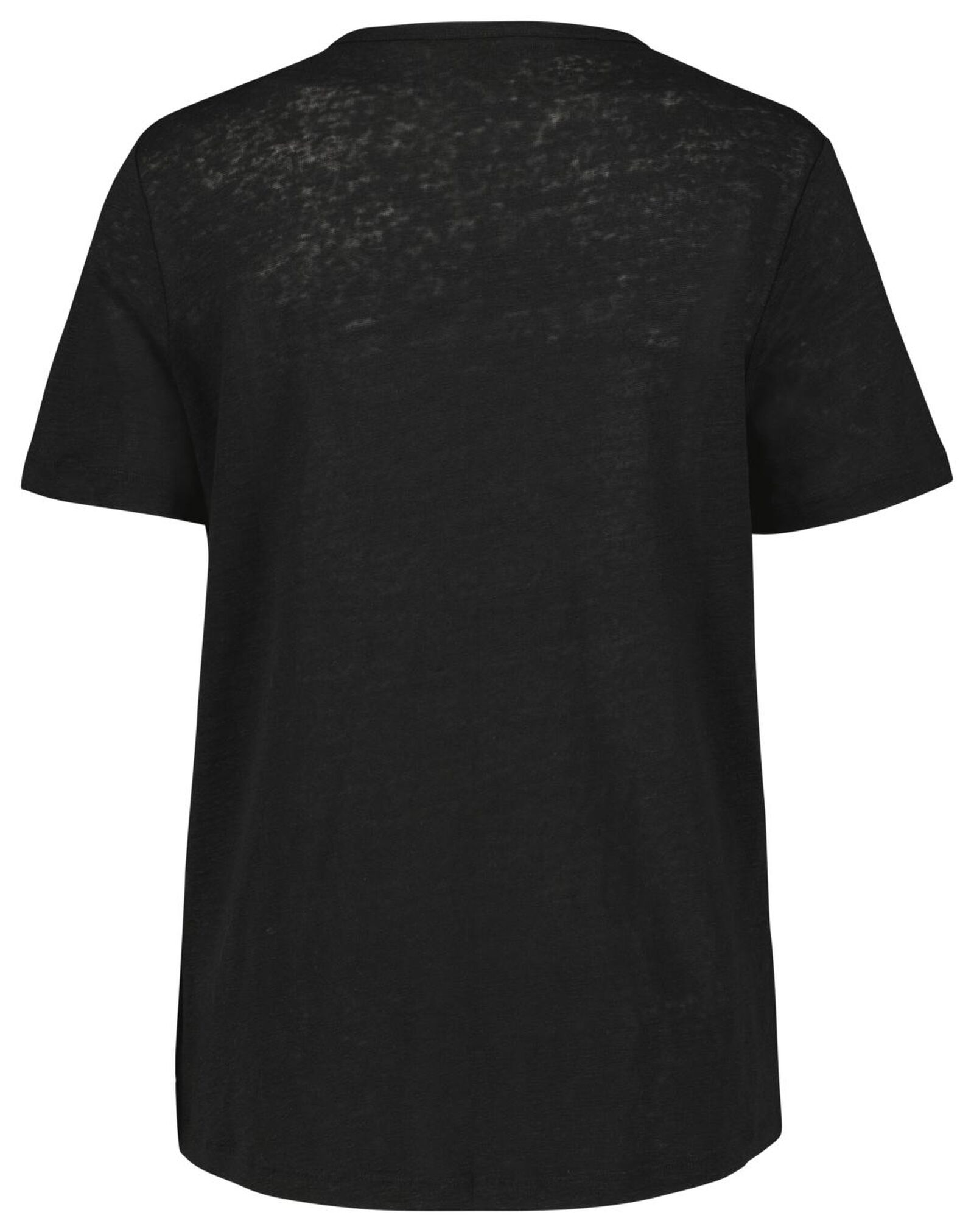 dames t-shirt linnen zwart - 1000024254 - HEMA