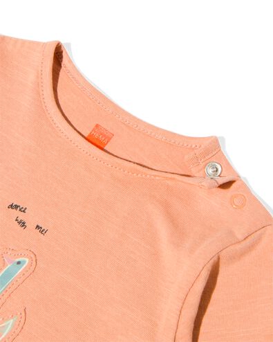 newborn t-shirt met ganzen lichtbruin - 33467010LIGHTBROWN - HEMA