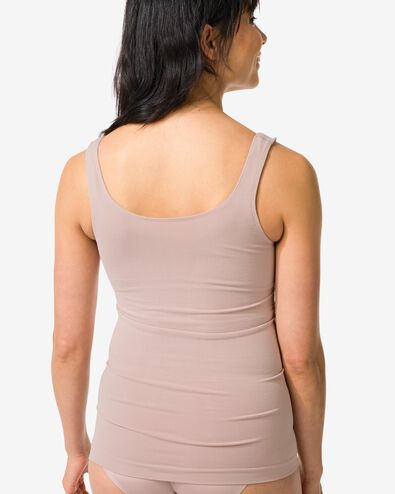 licht corrigerend dames hemd bamboe beige S - 21500005 - HEMA