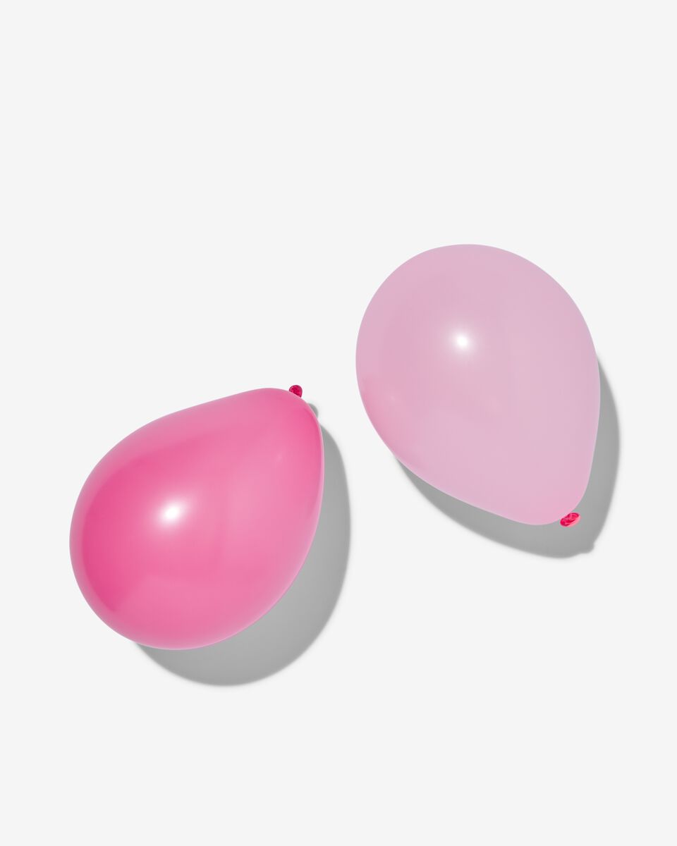 ballonnen 23cm roze/rood - 20 stuks - 14200526 - HEMA