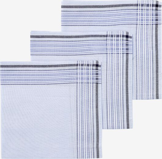 zakdoeken blauw 40x40 - 3 stuks HEMA