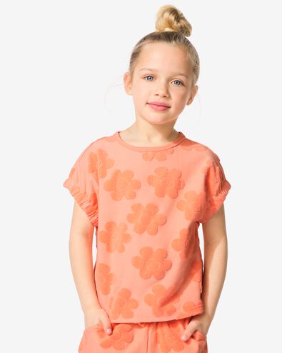 kinder T-shirt badstof perzik perzik - 30865413PEACH - HEMA