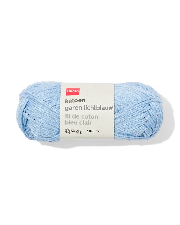 katoen garen 50g 105m lichtblauw - 60702865 - HEMA