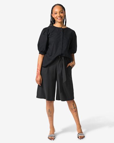 damesbermuda Sarie zwart zwart - 36268960BLACK - HEMA