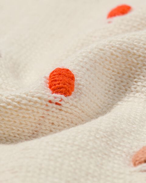 kinder trui gebreid met ruffles en noppen gebroken wit gebroken wit - 1000032411 - HEMA