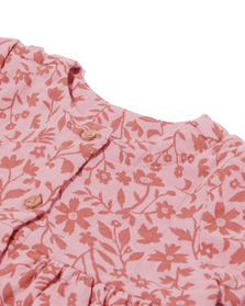 newborn kledingset jurk en pofbroek met bloemen lichtpaars lichtpaars - 1000030967 - HEMA
