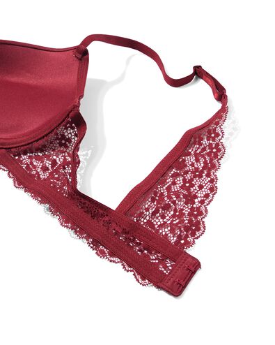 voorgevormde push-up beugel bh donkerrood - 21810160DARKRED - HEMA