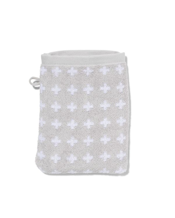 Handdoeken - zware kwaliteit - kruisje lichtgrijs lichtgrijs - 1000015754 - HEMA